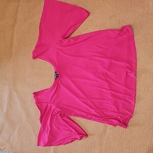 Hot Pink Bell Dress Top Roaman's Size 14 / 16 Medium